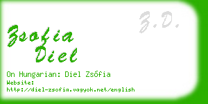 zsofia diel business card